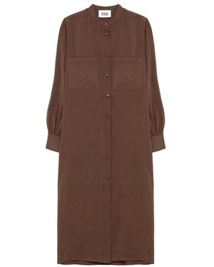 Alpha Studio Hemdblusenkleid - Braun