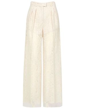 SIMONA CORSELLINI Wide Trousers - Neutro