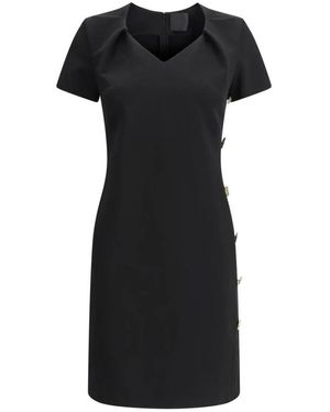 Givenchy Vestido Corto Con Cuello En V Y Abertura Lateral, Mujer, Talla - Negro