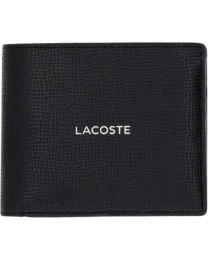 Lacoste Ossian Medium Leather Wallet - Schwarz