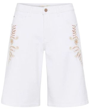 Cream Lange Shorts - Weiß