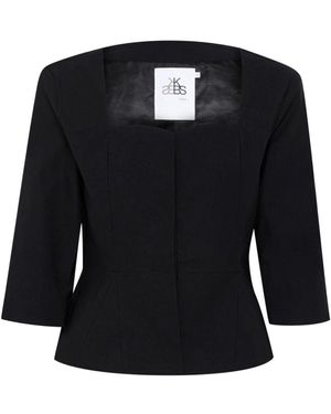 Karen By Simonsen Elegante Meteorite Blazer Jacke - Schwarz