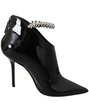 Jimmy Choo Elegant Patent Heeled Boots - Black