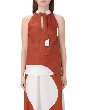 Liviana Conti Sleeveless Tops - Red