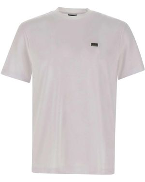 EA7 Modal-Blend Metallic Logo T-Shirt - Grijs
