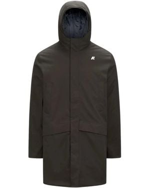 K-Way Jassen ,Groen ,Polyester Jarno Twill Marmotta Jacket - Zwart