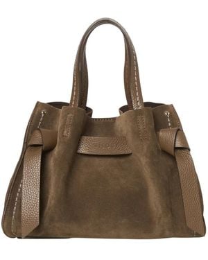 Plinio Visona' Tote Bags - Marrone