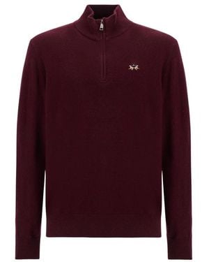 La Martina Half-Zip-Pullover - Lila