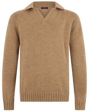 Slowear V-Neck Knitwear - Marrone