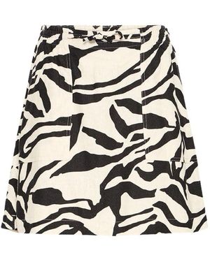Ichi Short Skirts - Negro
