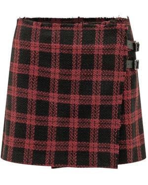 Pinko Rokken ,Veelkleurig ,Tweed Grevillea Tweedrok - Rood