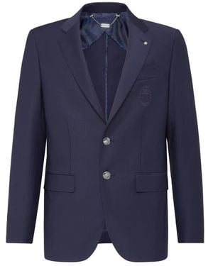 Billionaire Jassen ,Blauw ,Wol Blazer Crest