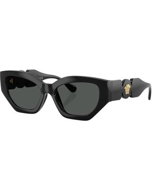 Versace Geometrische Sonnenbrille - Schwarz
