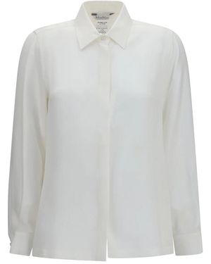 Max Mara Overhemden ,Wit ,Geranio Crepe De Chine Shirt