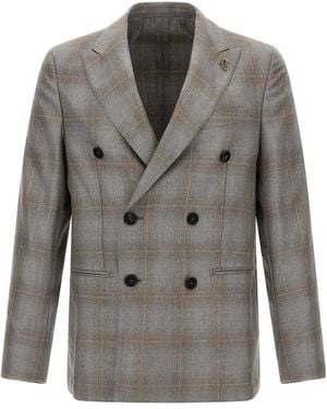 Pal Zileri Double-Breasted Blazer - Grijs