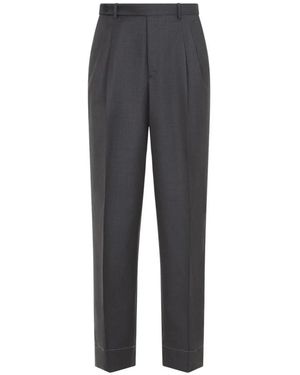 Brioni Broeken ,Grijs ,Wol Capri Broek
