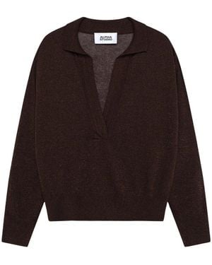 Alpha Studio V-Neck Knitwear - Marrón