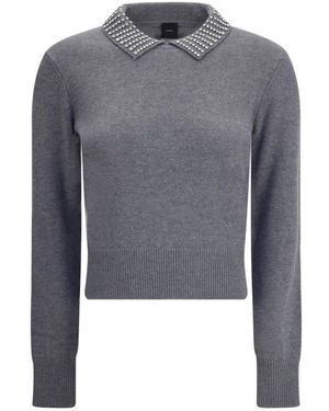 Pinko Round-Neck Knitwear - Bleu