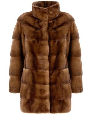 OLIVIA V. Faux Fur & Shearling Jackets - Marrón