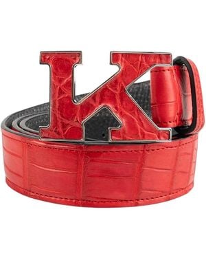 Kiton Belts - Red