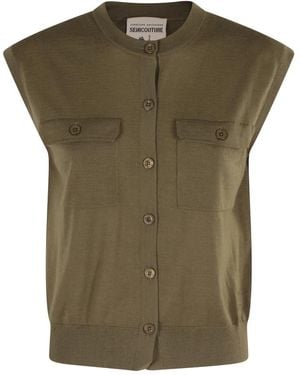 Semicouture Vests - Verde