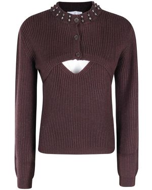 Isabelle Blanche Round-Neck Knitwear - Violet