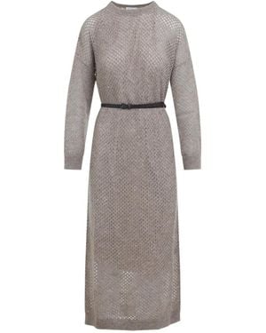 Brunello Cucinelli Midi Dresses - Gris