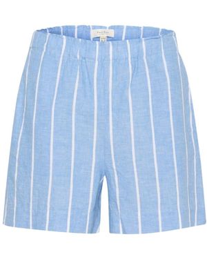 Part Two Korte Broeken ,Blauw ,Katoen Blauw En Wit Gestreepte Shorts
