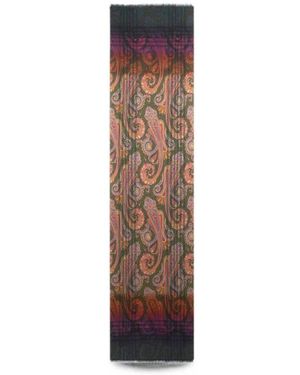Etro Paisley Print Wollschal - Braun