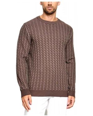 HUGO Round-Neck Knitwear - Marrón