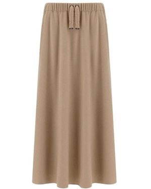 Herno Rokken ,Kasjmier Resort Midi Rok - Bruin