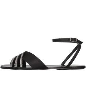 Pedro Garcia Flat Sandals - Black