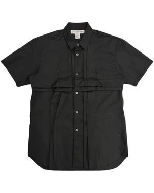Comme des Garçons Overhemden ,Zwart ,Overhemden Met Korte Mouwen