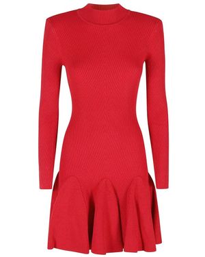 retroféte Sydonie Strickkleid - Rot