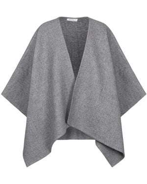 Max Mara Rechteckige Alpaka Und Wolljacke - Grau