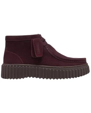 Clarks Lace-Up Boots - Rouge