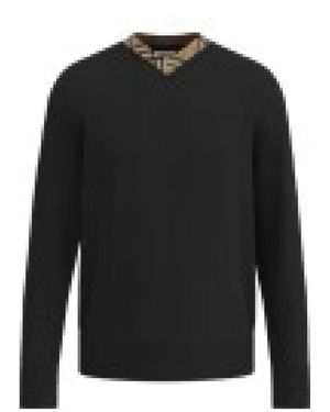 Burberry V-Ausschnitt Strickware - Schwarz