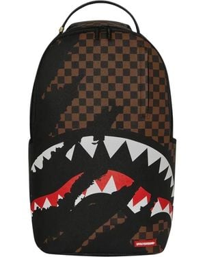 Sprayground Claw Tear Check Rucksack - Schwarz