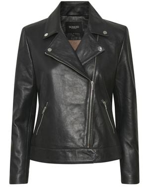 Soaked In Luxury Leather Jackets - Black