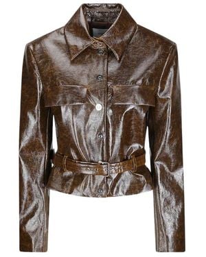 Sportmax Leather Jassen - Bruin