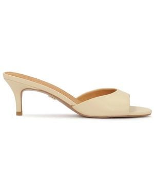 Kazar Cremefarbene Flip-Flops Mit Niedrigem Stiletto-Absatz - Mettallic