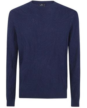 Etro Round-Neck Strickwaren - Blau