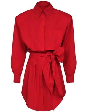 Alexandre Vauthier Shirt Dresses - Red