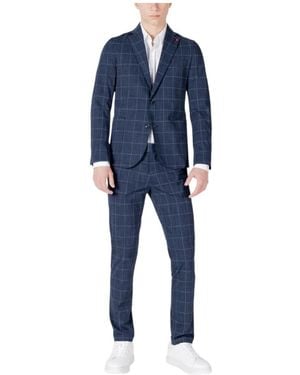 MULISH Single Breasted Suits - Blue