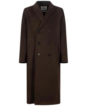 Amaranto Jassen ,Bruin ,Wol Cappotto Outdoor - Zwart
