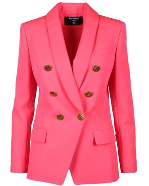 Balmain Chaqueta De Lana, Mujer, Talla - Rosa