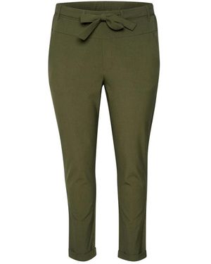 Kaffe Broeken ,Groen ,Elastische Taille Riem Broek Druivenblad