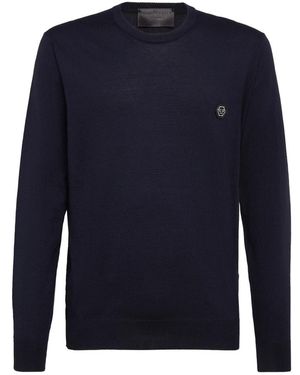 Philipp Plein Round-Neck Knitwear - Azul