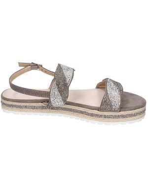 CafeNoir Flat Sandals - Gray