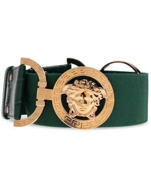 Versace Accessoires ,Groen ,Leer Medusa '95 Croco-Effect Riem 6 Cm